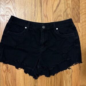 Aerie Black Denim Shorts